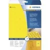 HERMA Special 8034 självhäftande väderbeständiga matta folieetiketter för utomhusbruk, gul, 30 x 30 mm, 1200 etiketter (25 ark x 48)