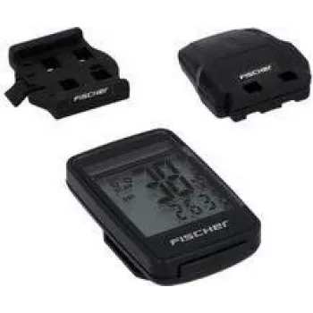 FISCHER cykeldator trådlös Solar FitPlus, 27 funktioner extra stor display, inkl. solceller som stöd - 1 st (50336)