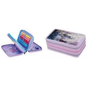 Herlitz TriCase Whisper Mane 31-delat pennfodral, polyester, 3 fack, 3 blixtlås 400205915