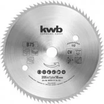 KWB 587511 cirkelsågblad 205 mm x 18 mm borrhål, 40 tänder, TCT, för trä