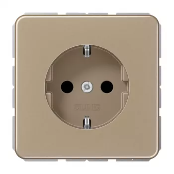 JUNG CD1520KIGB Schuko-uttagsinsats, aluminium bronsguld