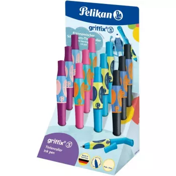 Pelikan griffix kulspetspenna, butiksdisplay, ergonomiskt greppområde, för högerhänta, kungsblå (605366)