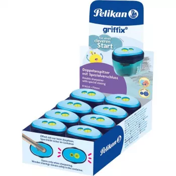 Pelikan griffix dubbelvässare med behållare, blå, för standard- och jumbopennor 300008247