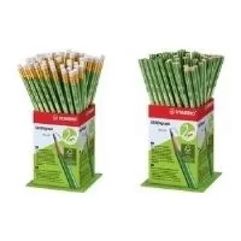 STABILO GREENgraph HB blyertspennor, 60-display med suddgummi, sexkantiga, FSC-certifierade 6004/60-1