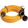 AS Schwabe 25 m orange gummiförlängningskabel med jordad kontakt och uttag, 3G1,5 mm², IP44, 16 A, 230 V 59225