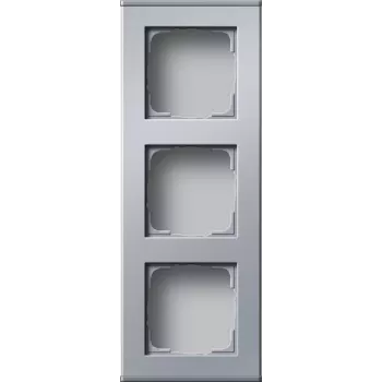 Gira E2 aluminium 3-fack ram, matt, System 55 136326