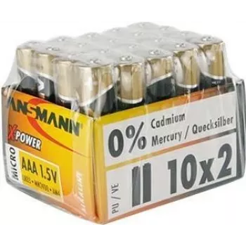 ANSMANN X-POWER Micro AAA Alkaliska batterier 1,5 V - 20-pack 5015671