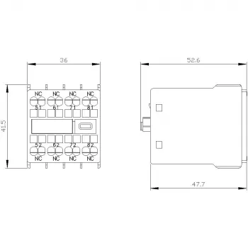 SIEMENS hjälpkontaktblock 40E SB10E S00 3RH2911-2G (3RH29112GA04)