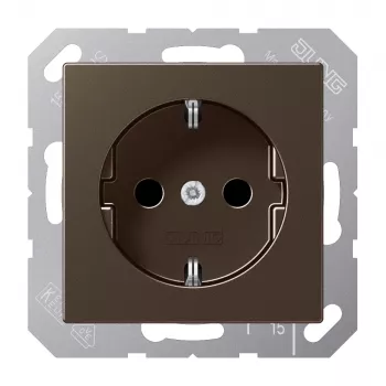 JUNG A 1520 KI MO brun Schuko-uttag CEE 7/3 16A 250V