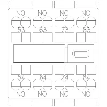 Siemens hjälpkontaktblock 3RH2911-2XA40-0MA0, 4-polig, 2NO+2NC