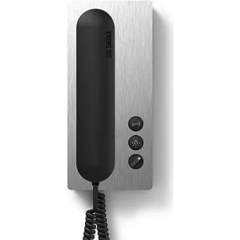 Siedle HTA 811-0 E/S dörrtelefonlur – svart med rostfria designelement 200041543-00