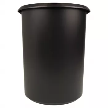 HELIT the double papperskorg, oval, 20 L, svart, PE, utan lock, del 1 (H6103795)