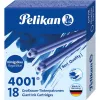 Pelikan 4001 GTP/18 kungsblå standardbläckpatroner i storformat, 18-pack 300735