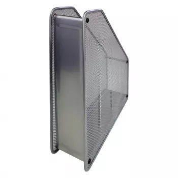 HELIT H2518000 mesh tidningshållare DIN A4 trådmetall silver pulverlackerad, 1 st