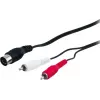 Wentronic AVK 114-150 1,5 m 5-polig DIN till 2x RCA-kontakt audiokabel – svart 50014