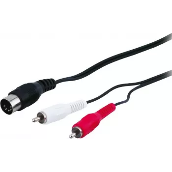 Wentronic AVK 114-150 1,5 m 5-polig DIN till 2x RCA-kontakt audiokabel – svart 50014