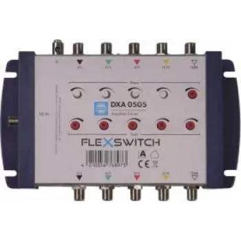 WISI FLEXSWITCH linjeförstärkare DXA0505 4xSAT/1xTERR för multiswitch-kaskader