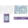 ROTH strykbokstäver för DIY-tygskolstrut, vit, A-Z alfabet, 150 x 210 mm ark, 1 ark 658116