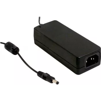 MEAN WELL GST60A48-P1J 60W 48V AC/DC skrivbordsnätaggregat med 2,1x5,5mm DC-kontakt