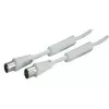 SHIVERPEAKS 10m IEC 169-2 koaxialantennkabel, kontakt till uttag, nicklad, vit (BS80208-128)