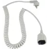 AS SCHWABE Schuko spiralkabel, vit (70426)