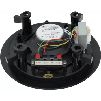 Omnitronic 80710211 100V-linje-PA-högtalare 5W svart bredbandsväggmontage IP44