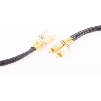 shiverpeaks BASIC-S 2x RCA till 2x RCA ljudkabel, 5,0 m, svart BS40225