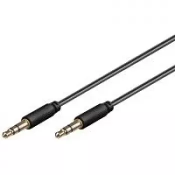 Wentronic Goobay 3,5 mm telekabel, 1,5 m, stereo, förgylld, svart 69106