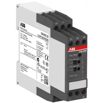 ABB CM-IWS.2S isolationsövervakningsrelä, 24-240 V AC/DC, 0-500 V, 1 kΩ-10 MΩ, 2 SPDT 1SVR730670R0200