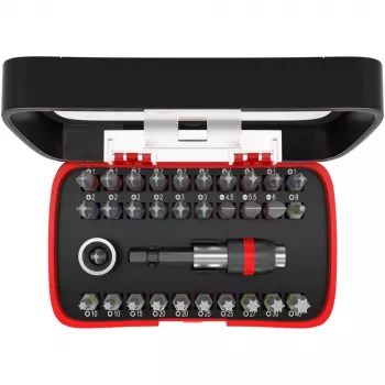 fischer 559121 32-delat skruvbits-set (Phillips, Pozidriv, spår, Torx Plus)