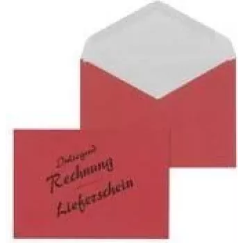 MAILmedia 30005341 kuvert DL (110 x 220 mm), följesedel/faktura, röd, 75 g/m², våtlimmad