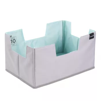 keeeper nea XL shoppingorganizer-set, grå/aquamarine, med uttagbart avdelningselement 1229962400000