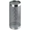 HELIT H2515500 metallparaplyställ, perforerad design, krom, rund, diameter 240 mm, höjd 490 mm