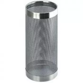 HELIT H2515500 metallparaplyställ, perforerad design, krom, rund, diameter 240 mm, höjd 490 mm