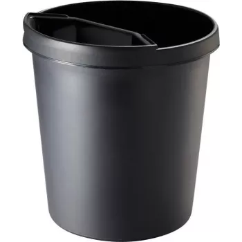 helit H6105895 rund soppåse i plast 18L svart 31x32cm