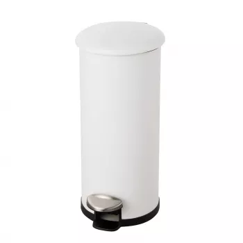 helit the zinc fotpedalsavfallsbehållare 20L vit pulverlackerat stål rund soft-close H2406605