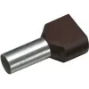 Cimco dubbel ändhylsa 1,5 mm² 8 mm delvis isolerad svart 18 2470 100 st