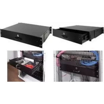 LogiLink 19 inch racklåda 2U låsbar svart (SF164B)