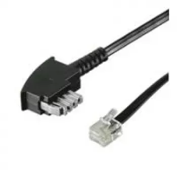Wentronic Goobay TAE-N till RJ11/RJ14 telefonkabel, 3 m, svart 50951