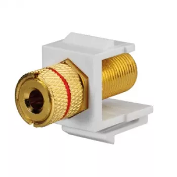Rutenbeck Keystone högtalaranslutningsadapter KMK-LS, skruvklämmor, svart/röd, verktygsfri 17000608