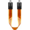 Wentronic Goobay SAT-fönstergenomföringskabel, ultraplatt 0,3 mm, brun-svart, 0,3 m, F-hona till F-hona 67244