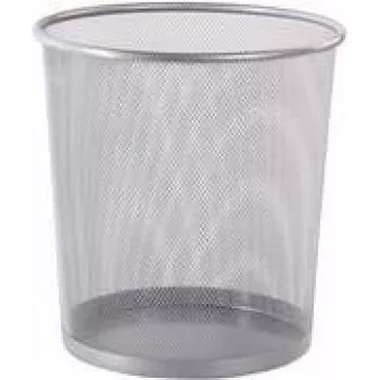 Westcott Wire Mesh Waste Bin, 12.3 L, Silver, Round, 230 x 270 mm E-744607 00
