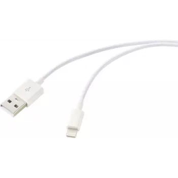 Renkforce USB 2.0 USB-A till Apple Lightning-kabel 1 m vit matt RF-5724084