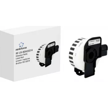 Renkforce etikettband kompatibelt med Brother DK-22214 12 mm x 30,48 m papper vit RF-6027528