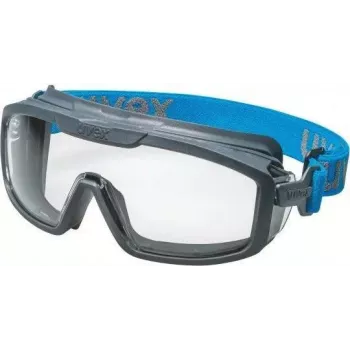 uvex i-guard+ Full Vision skyddsglasögon, klar lins, antracit/blå ram 9143267