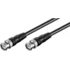 Wentronic Goobay BNC-anslutningskabel, svart, 2 m - BNC-kontakt till BNC-kontakt (50086)