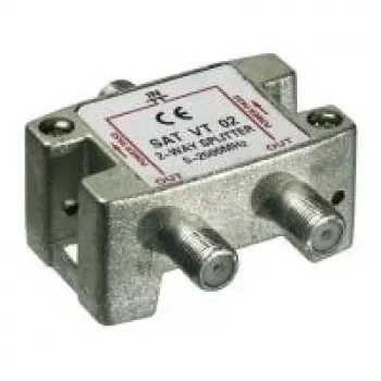Wentronic Goobay 2-vägs SAT-fördelare 5-2500 MHz F-typ (67001)