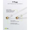 Wentronic Goobay SAT-anslutningskabel, 100 % avskärmad, förgylld, vit, 7,5 m - F-hane till F-hane (67294)