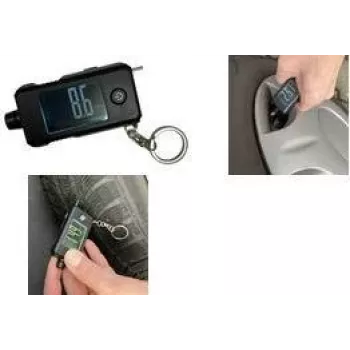 IWH digital däcktrycksmätare & mönsterdjupmätare med LCD-display, PSI, kPa, bar, kg/cm², 1 st (75562)
