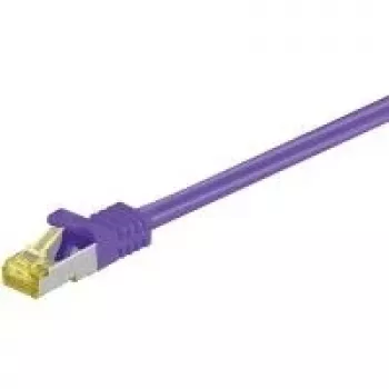 Wentronic Cat.7 S/FTP nätverkspatchkabel, RJ45 till RJ45, 0,25 m, förgyllda kontakter, 10 Gbps, 600 MHz 91573